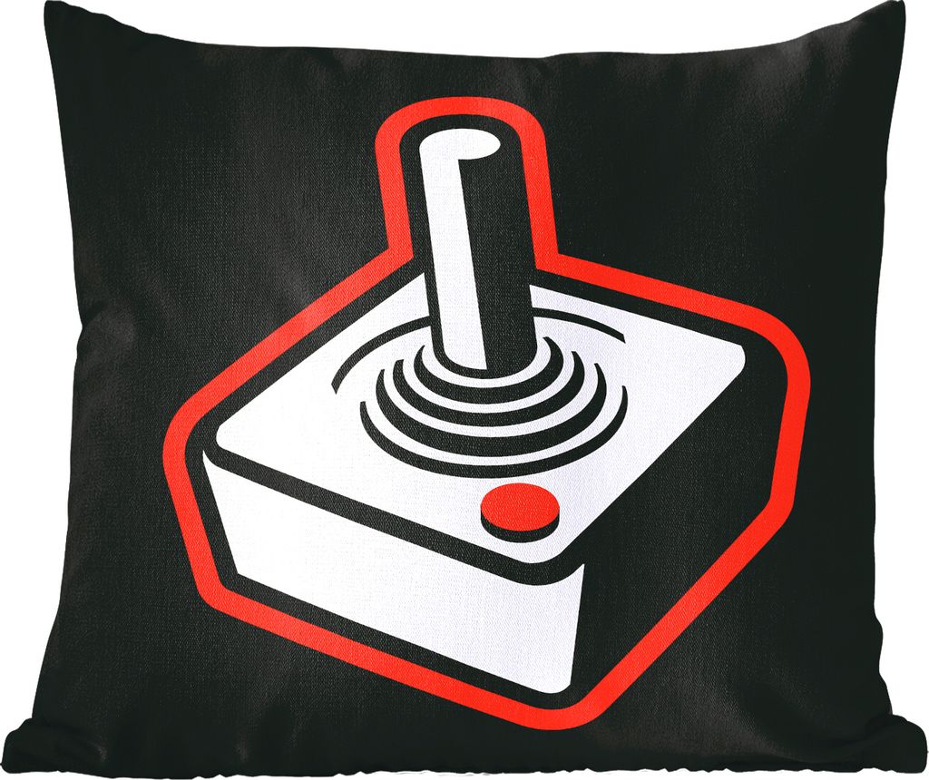 MuchoWow Zierkissen Sofakissen Wohnzimmer Dekokissen 60x60 cm Gaming - Game Controller - Schwarz - Sitzfläche - Foto Polster