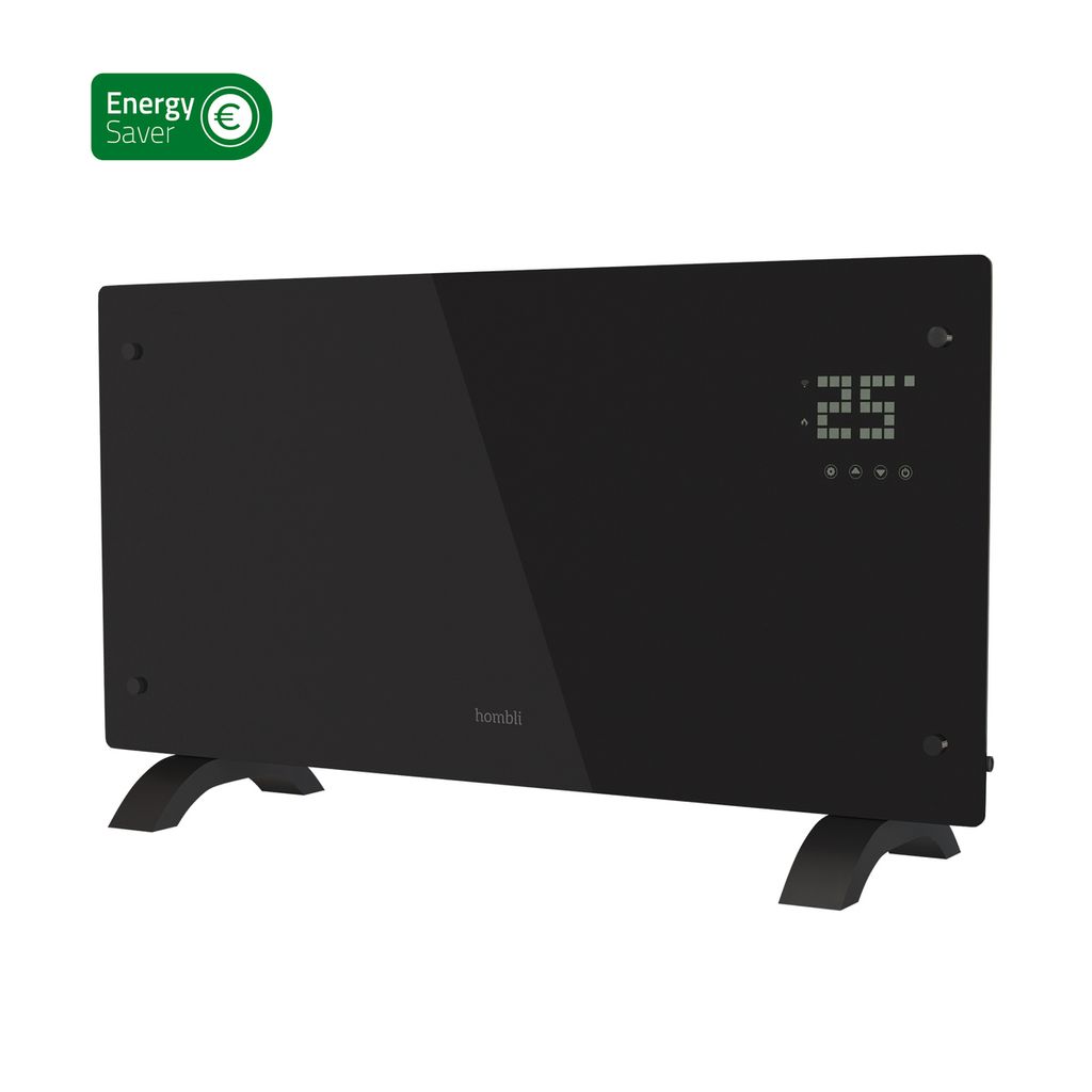 Hombli Smart Convection Heater - 2000W Black Glass