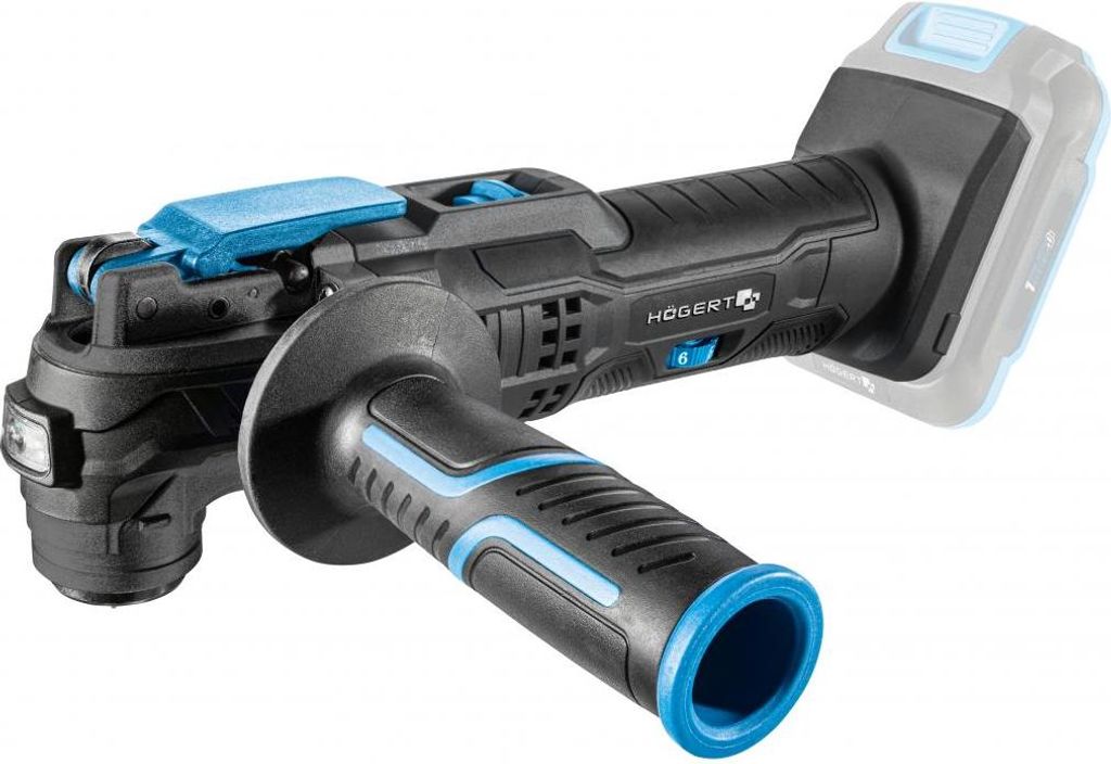 HÖGERT TECHNIK Akku-Multifunktionswerkzeug, 18V, 5000-19000 min??, 3° Oszillation, LED, stufenlose Drehzahlregelung, Softgrip, inkl. Zubehör, oh...