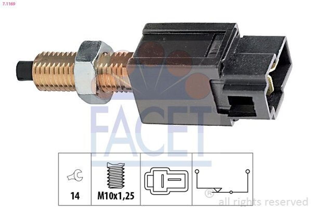 FACET Bremslichtschalter 7.1169 für SUZUKI JIMNY (FJ) Produktbild 