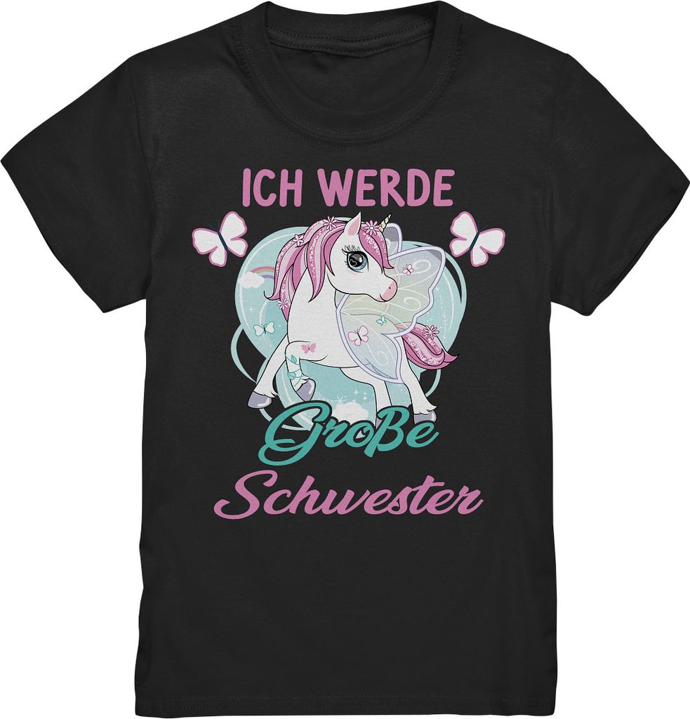 Große Schwester T-Shirt Einhorn Große Schwester Geschenk – Produktbild 