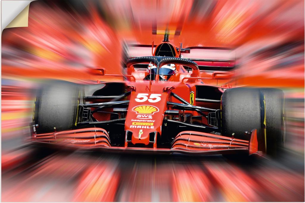 ARTland Wandbild, selbstklebend Carlos Sainz junior - Spanien Größe: 120x80 cm