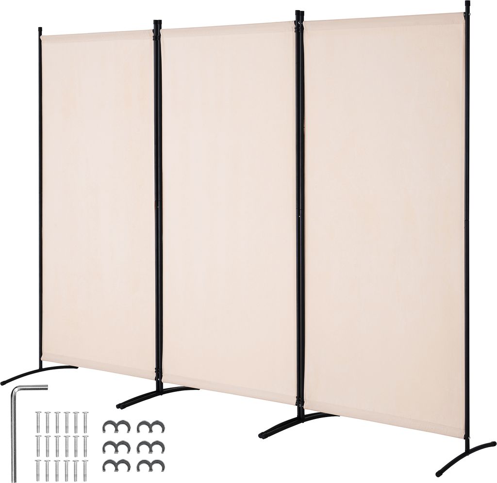 VEVOR dzielnik pokoju 3 panele dzielnik pokoju 260 x 184 x Zdjęcie produktu 