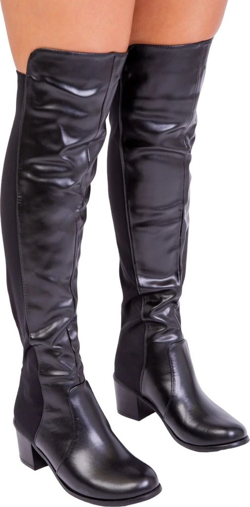 Where ́s That From - Damen Wasserstiefel "Britta", Kunstleder WM503 (40 EU) (Schwarz)