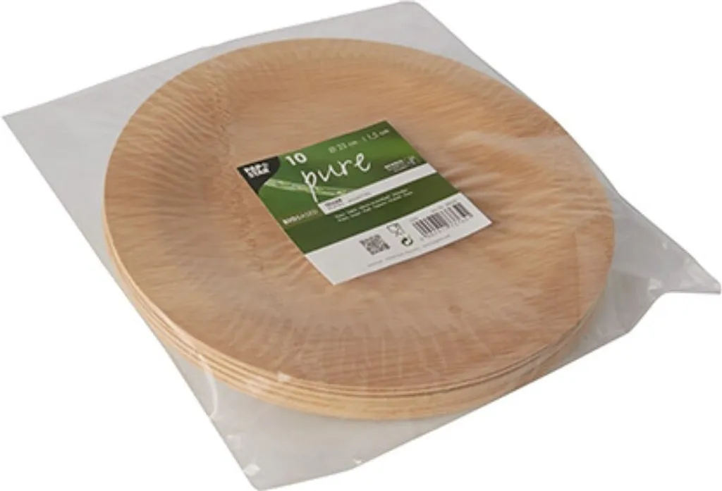 Assiette jetable robuste en bambou 230 mm - Alternative durable - 10 pcs - 4
