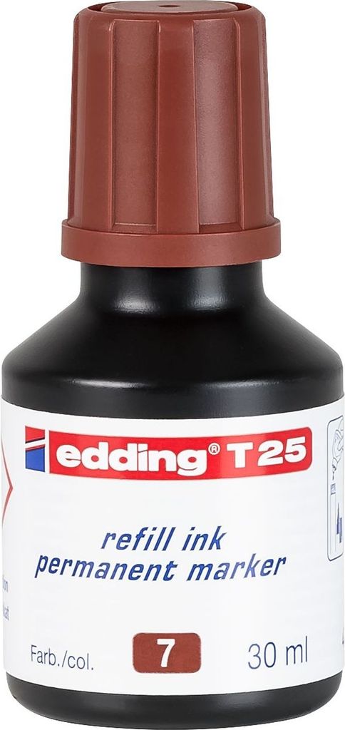 Nachfülltinte edding T 25 für edding Permanentmarker 30ml braun Packung mit 10 Stück