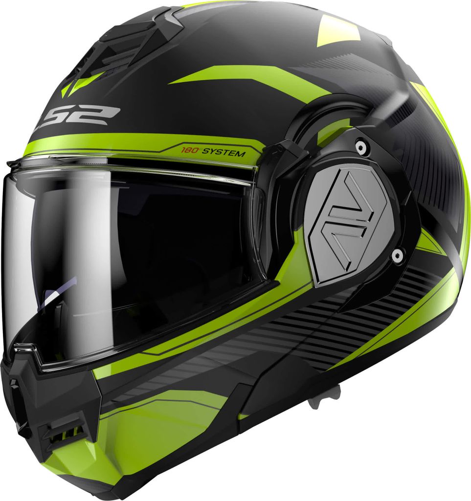 LS2 FF906 Advant Revo Klapphelm, schwarz/grün, S (55/56)