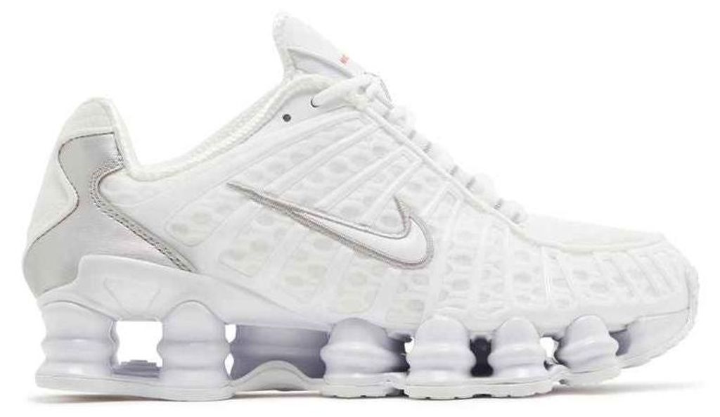 Nike Shox TL White Metallic Silver Max Orange - EU: 45 Produktbild 