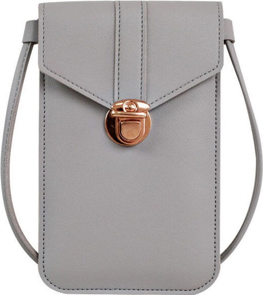 INF Multifunktionale Handytasche Umhängetasche für Damen Hellgrau