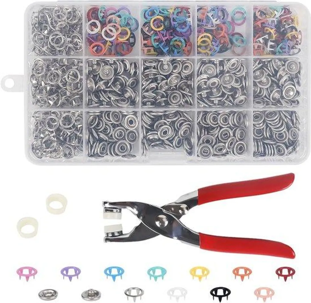 Lot de 200 Boutons Pression à Coudre 9,5mm pour Vêtements Bébé et Enfant