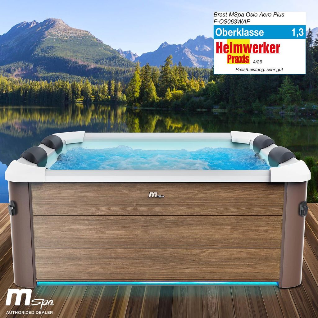 BRAST Whirlpool MSpa Amber Aero Plus mit Fester Außenwand | Produktbild 