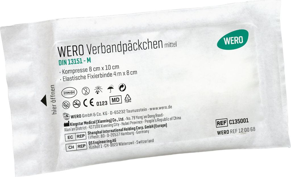 WERO Verbandpäckchen DIN 13151-M, steril