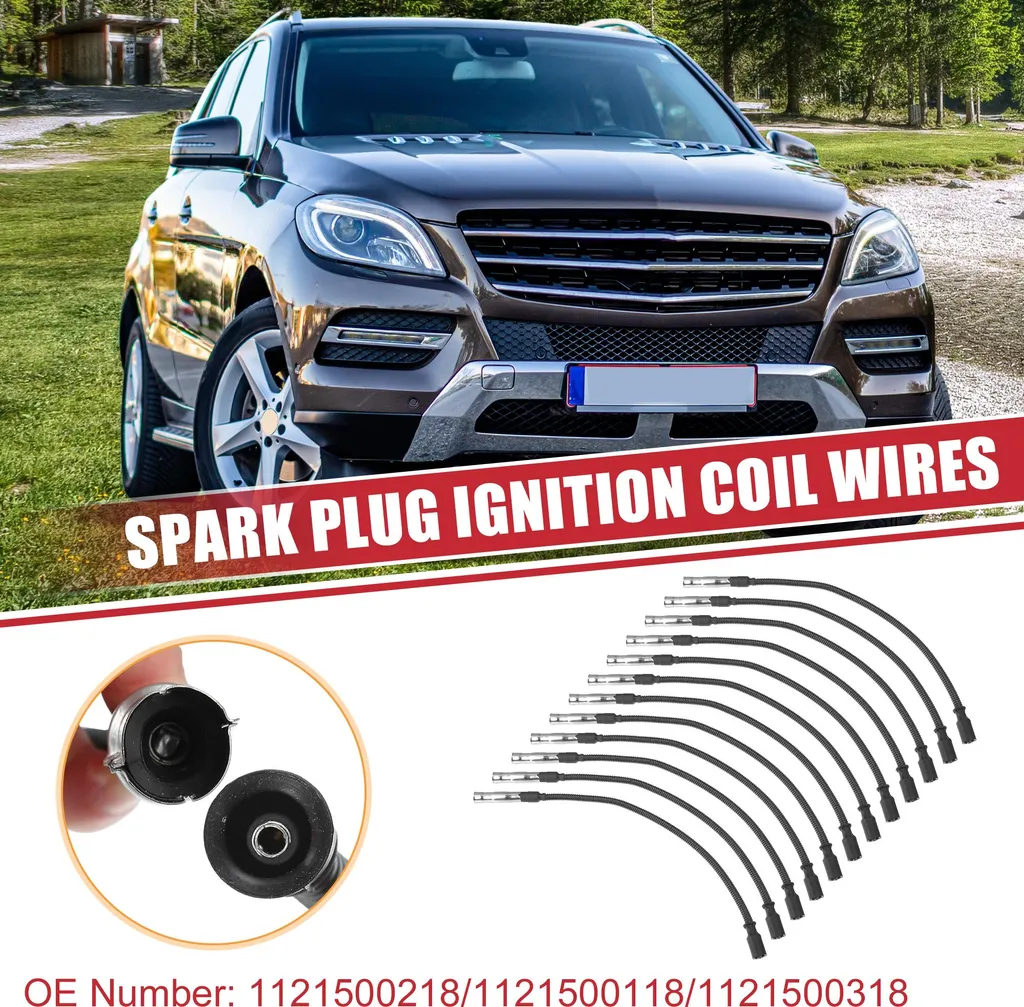 Câbles de Bobine d'Allumage 12mm pour Mercedes W202 W210 C43 - Lot de 12