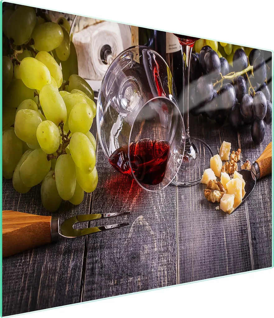Tagliere Vetro Temperato 52x30 Vino: Vassoio Aperitivo Design Chic