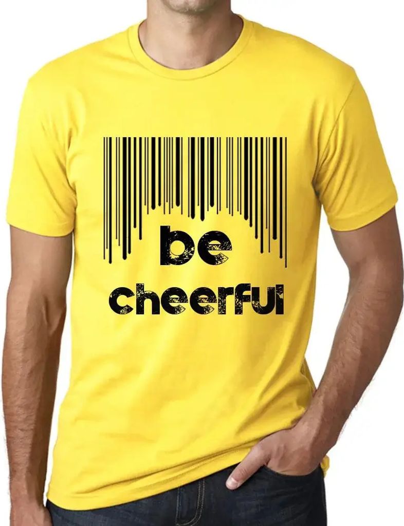 Herren Grafik T-Shirt Barcode sei gepriesen – Barcode Be Cheerfu – Öko-Verantwortlich Vintage Jahrgang Kurzarm Lustige Druck Geburtstag Gesche...