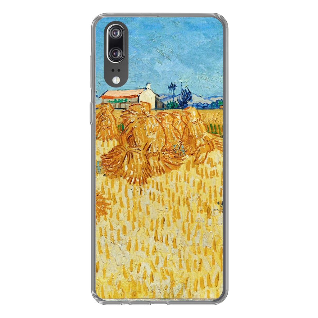 MuchoWow Handyhülle Schutzhülle Hülle für Huawei P20 Weinlese in der Provence - Vincent van Gogh Silikon Softcase Handy Hülle - Hardcover