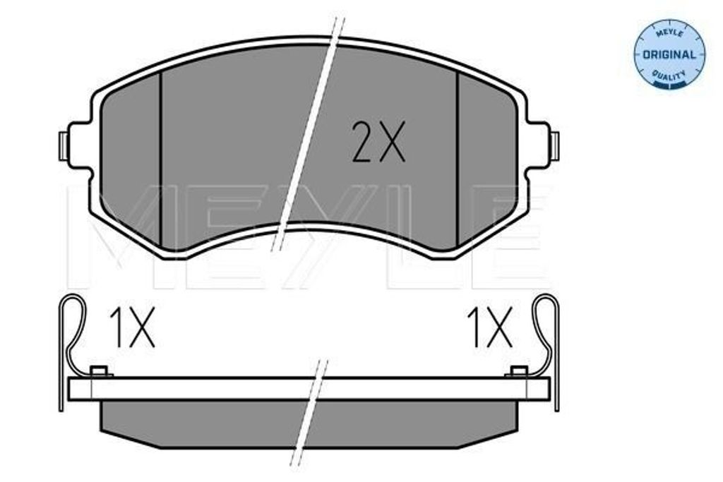 MEYLE 025 235 0216/W Bremsbeläge Hinten für NISSAN Patrol GR V SUV (Y61) ALMERA I Hatchback (N15) ALMERA I (N15)