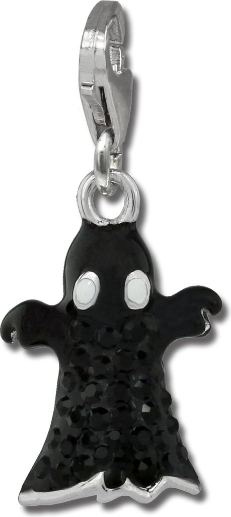 SilberDream schwarz Charm Gespenst Zirkonia 925 Silber Produktbild 