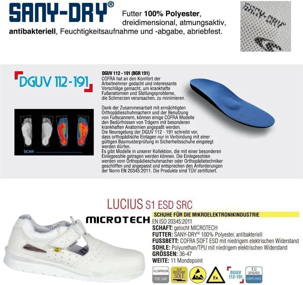 Chaussures de sécurité Cofra Lucius 42 ESD SRC Adhérence et Confort Optimal - 3