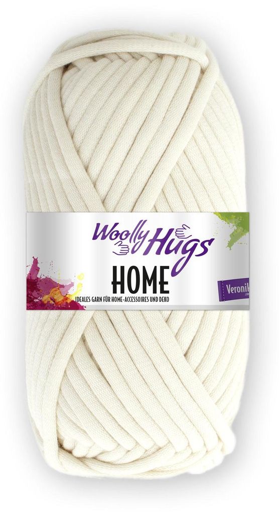 Woolly Hugs HOME 100 g Das Garn für stylische Home- Accessoires 57 m Farbe 02 - Natur