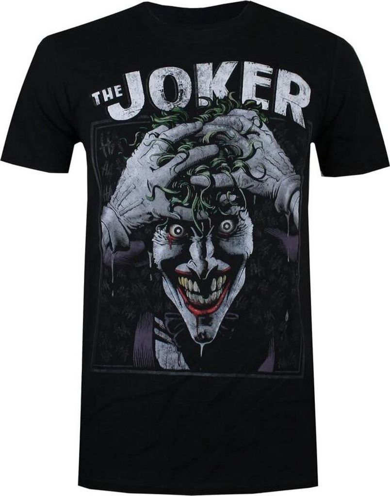 The Joker - "Crazed" T-Shirt für Herren TV1058 (M) (Schwarz/Weiß)