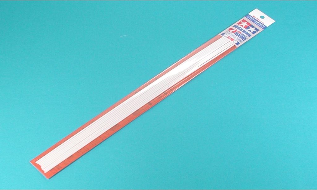 Tamiya Rundprofil 2mm (10) 400 mm weiß Kst.