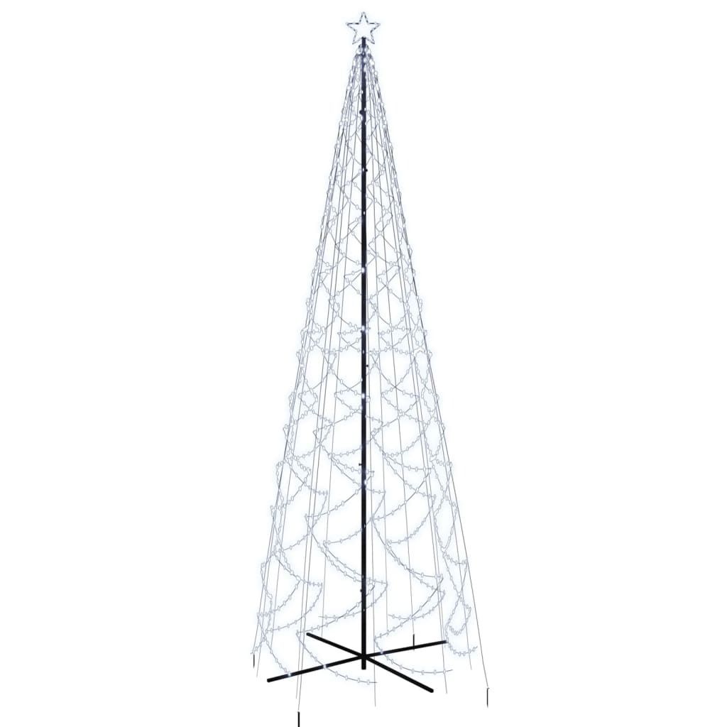 vidaXL LED-Weihnachtsbaum Kegelform Kaltweiß 1400 LEDs Produktbild 