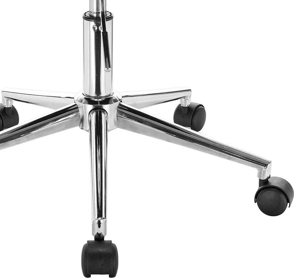 Sedia da Scrivania in Velluto Grigio Happyment - Altezza Regolabile - 7