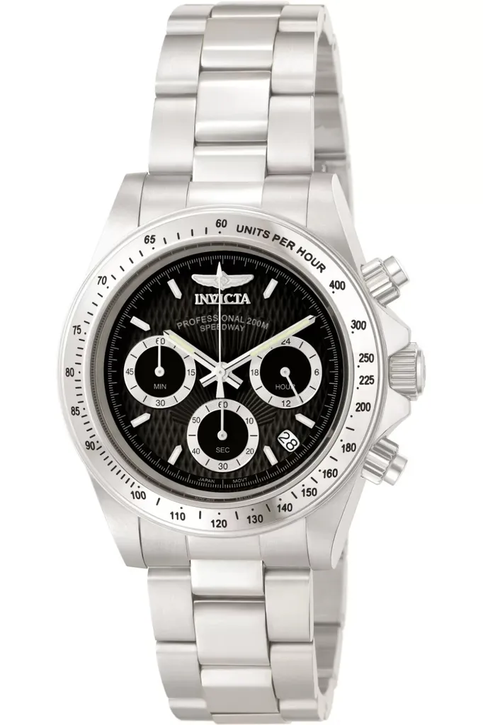 Invicta Speedway 9223 Orologio da Uomo - Impermeabile - Analogico - Movimento Quarzo - acciaio inossidabile con quadrante nero - 39mm