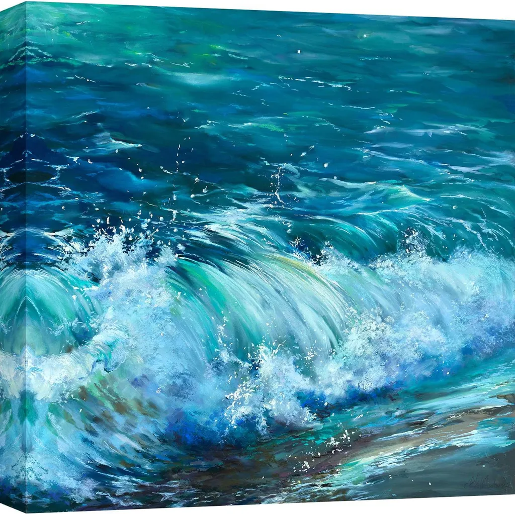 Stampa Canvas Nel Whatmore Onde del Mare 40x40 - Design Contemporaneo