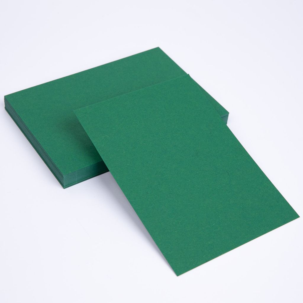 100 x Geschenkkarten DIN A6 blanko Tonkarton Postkarte Smaragd Grün