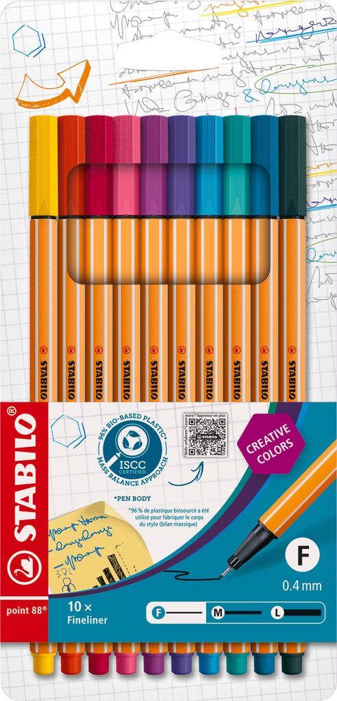 STABILO Fineliner  point 88 10er Kartonetui - Produktbild 