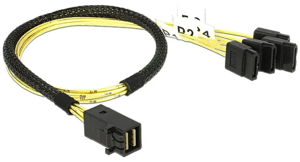Câble d'extension Mini SAS HD pour connecter 4 SSD SATA sur contrôleur