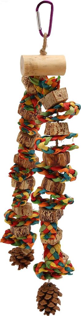 Papageien-Kauspielzeug, Schnabelschleifen, sicheres Holz, Nuss, Tannenzapfen, Mais, Blatt, H?ngendes Vogelk?figspielzeug fš¹r mittelgro?e bis gro...