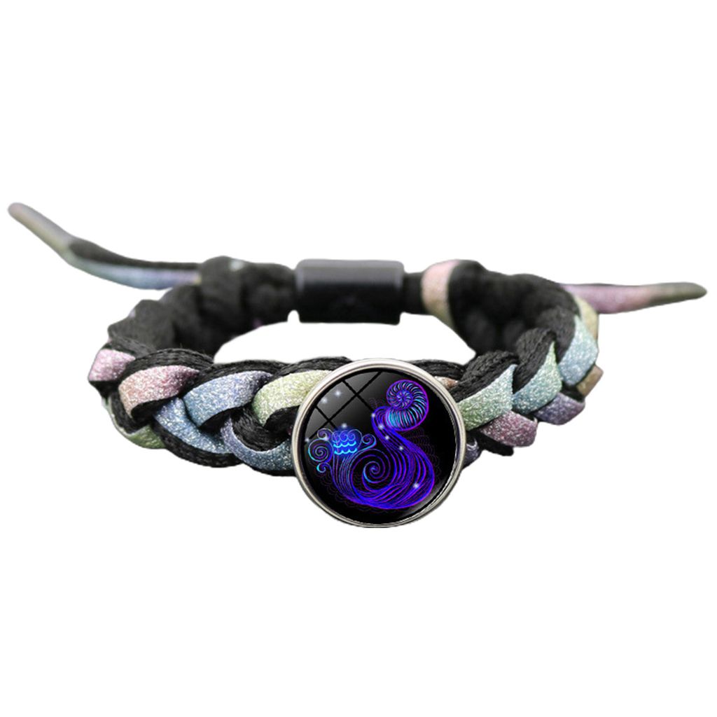 Modisches Armband, glänzendes künstlerisches geflochtenes Sternbild-Paar-Armband für Geschenke-Wassermann