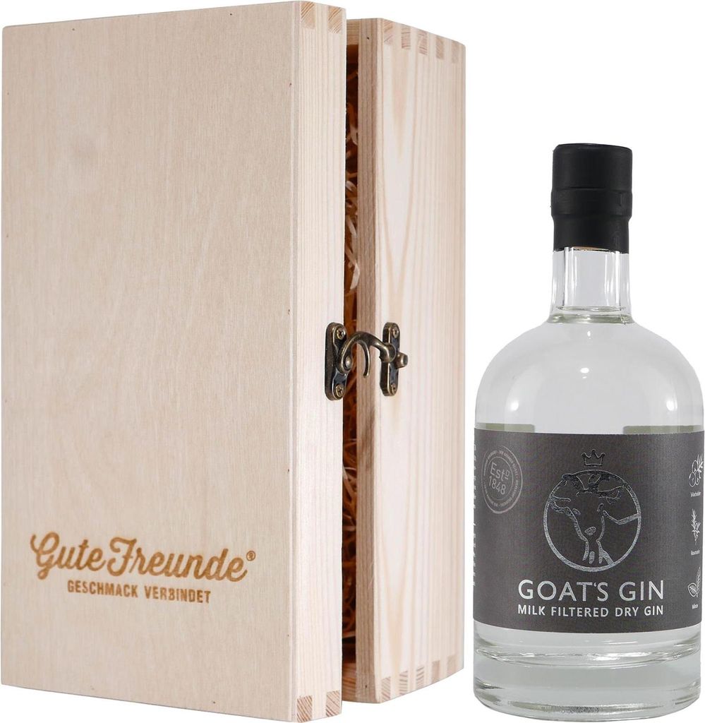 Birkenhof Goat ́s Dry Gin mit Geschenk-Holzkiste