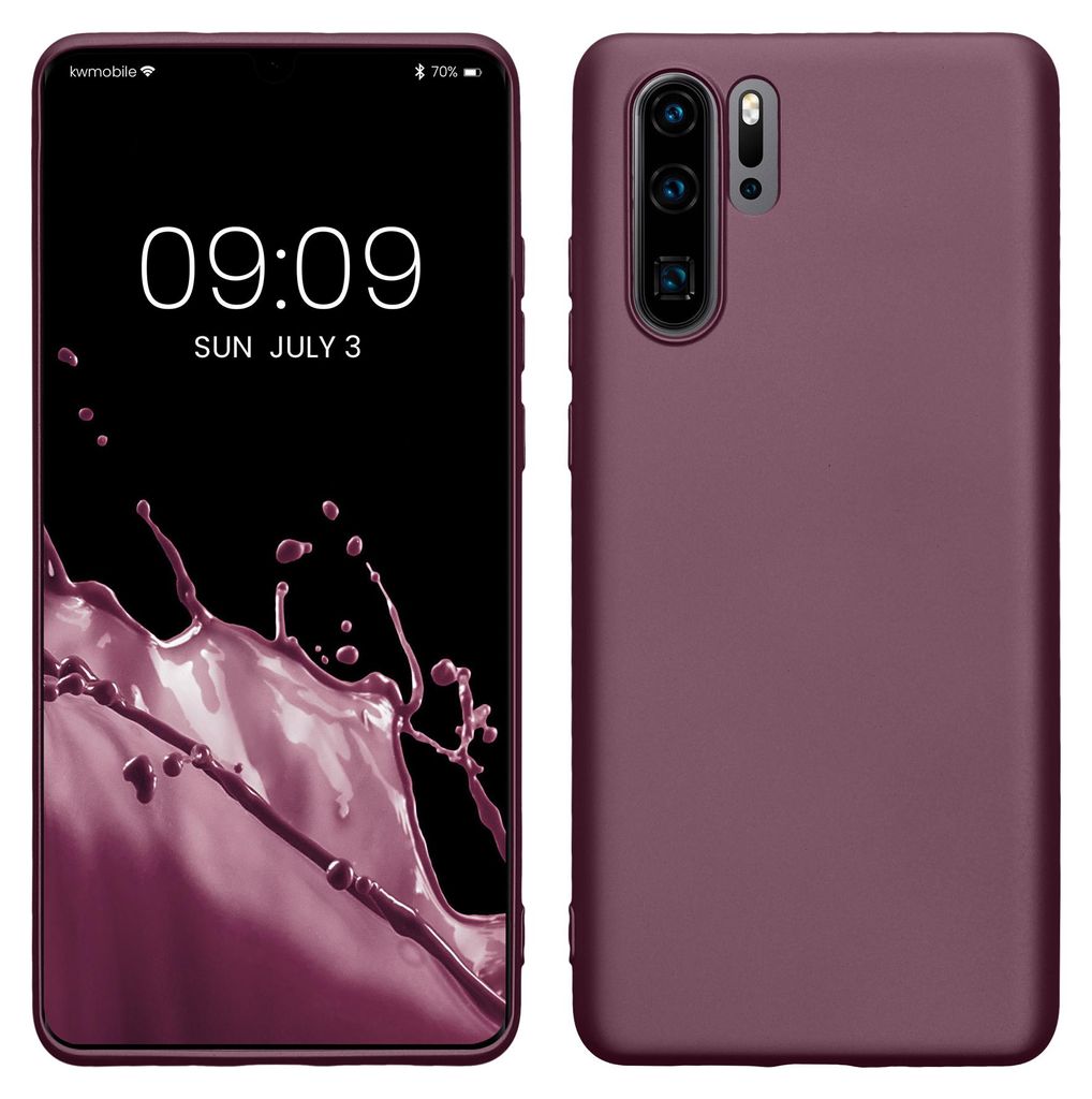 kwmobile Handyhülle für Huawei P30 Pro Hülle - Silikon Case metallisch schimmernd - Schutzhülle Cover - Metallic Lavendel
