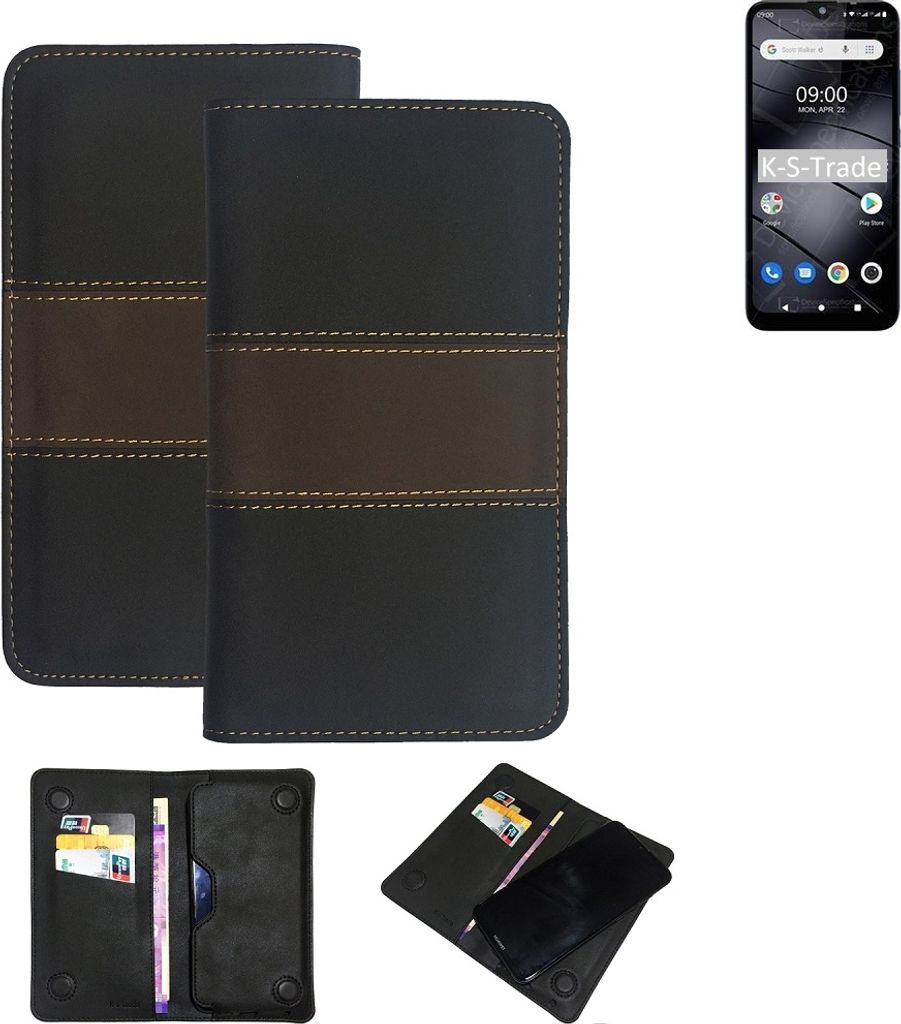 K-S-Trade Hülle Handyhülle kompatibel mit Gigaset GS110 Schutzhülle Walletcase Bookstyle Tasche Schutz Case Handytasche Wallet Cover Kunstleder