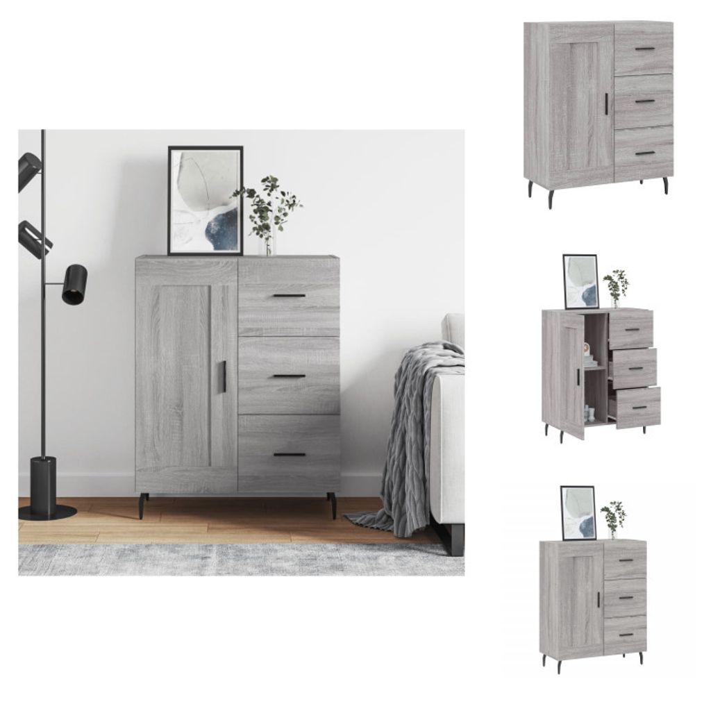 vidaXL Sideboard Grau Sonoma 69,5x34x90 cm Holzwerkstoff - Sideboards