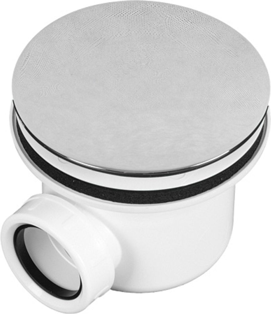 Sellon24 Ablaufgarnitur Siphon Ø 90mm ABS Chrom Abdeckung Duschablauf für die Duschwannen Alcaplast