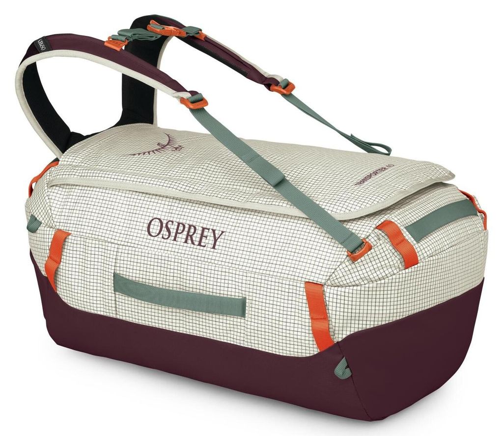 Osprey Transporter Duffel 40 Reisetasche MYSTERY WHITE/MOODY BURGUNDY