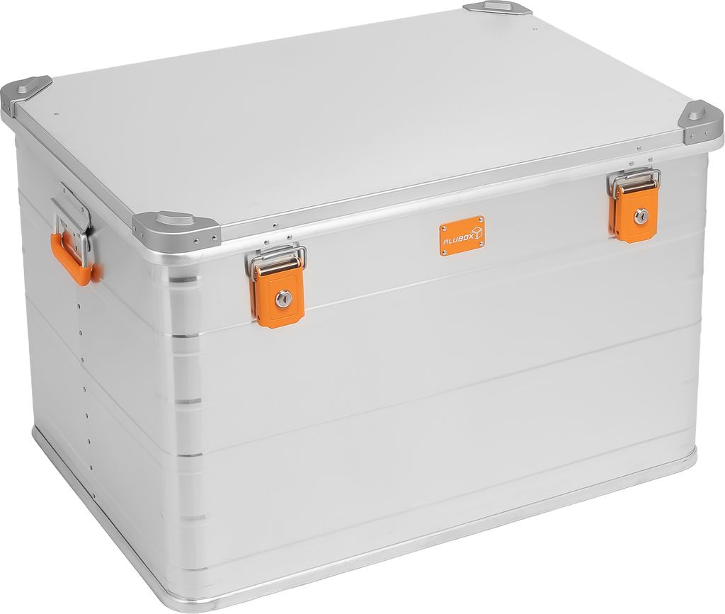 Alubox Premium Aluminium Lagerbox E241-47 mit Druckguss Stapelecken - Bodenmaß E241 - 47cm Innenhöhe - 198 Liter