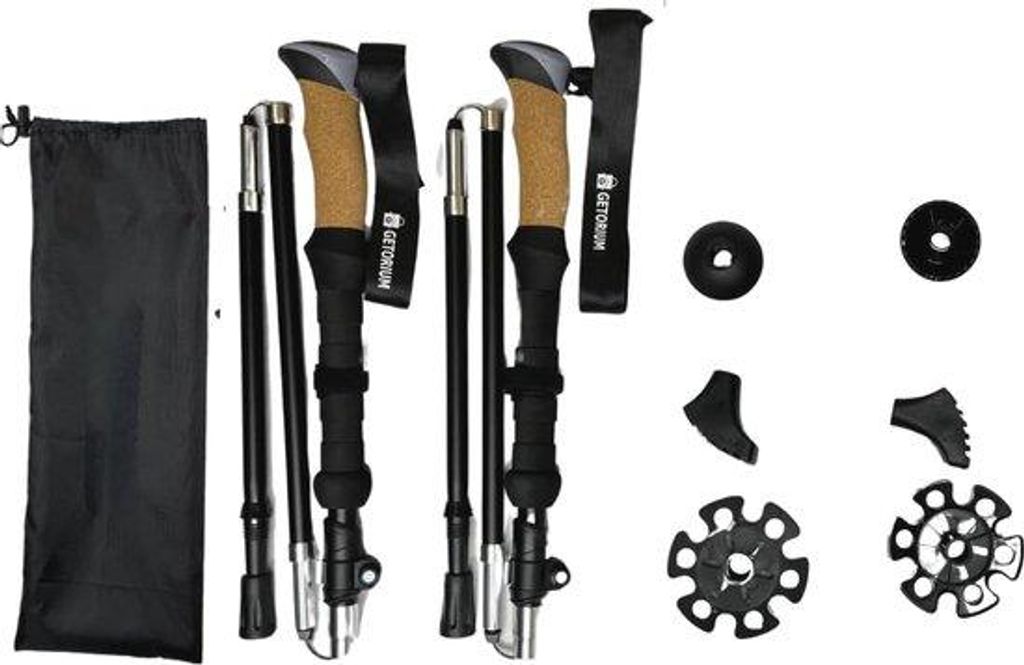 Faltbare Wander- und Trekkingstöcke Set von 2 - Ideal für Bergsteigen und Outdoor-Abenteuer