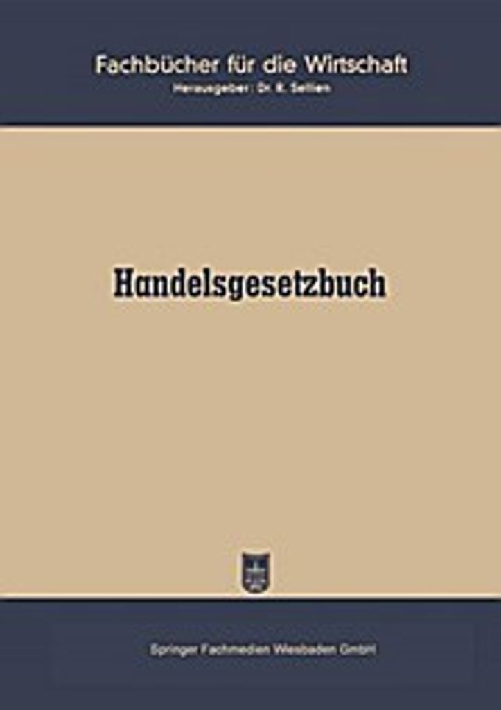 Handelsgesetzbuch vom 10. Mai 1897 ohne Seerecht)