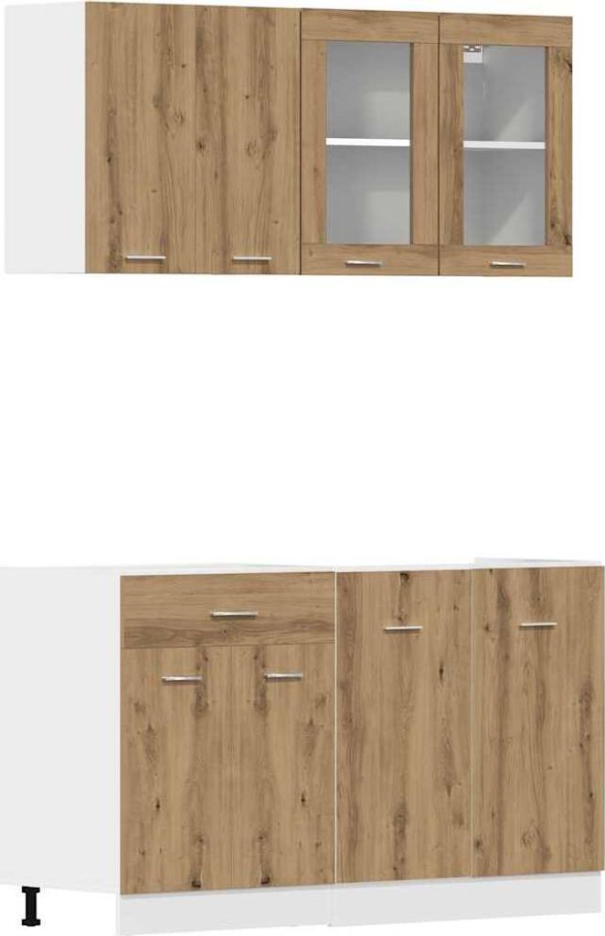 4-tlg. Küchenschrank-Set Lyon Artisan-Eiche Holzwerkstoff