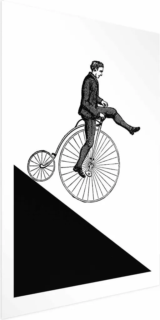Poster Ciclista 60x90 cm Alta Risoluzione senza Cornice con Margine Bianco