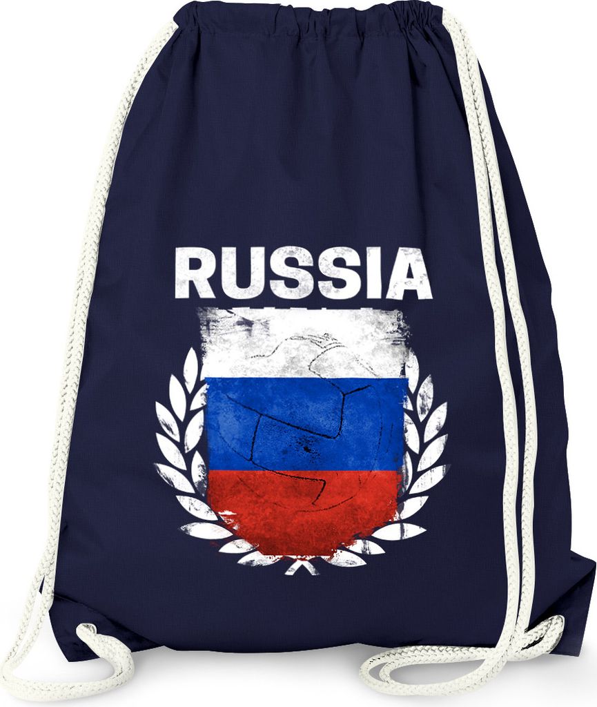 Turnbeutel Fußball EM WM Russland Flagge Vintage Russia Flag Gymbag Moonworks