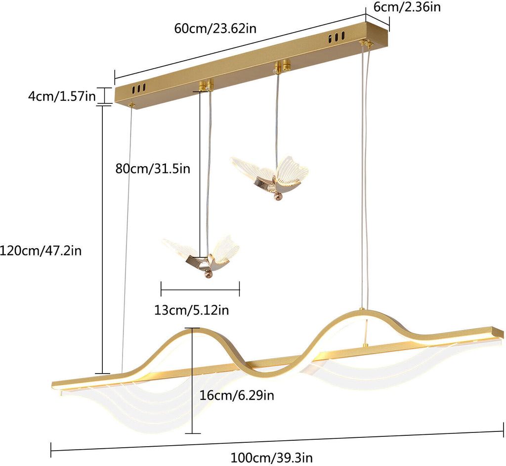 Závěsné světlo LED Jídelní stůl Kuchyňská lampa Lustr Obrázek produktu 4