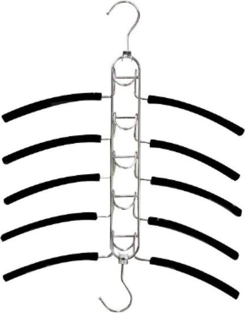 Platzsparende Kleiderbügel, mehrschichtige Kleiderbügel aus Metall, platzsparende Kleiderbügel, rutschfester, mit Schaumstoff gepolsterter Kleid...