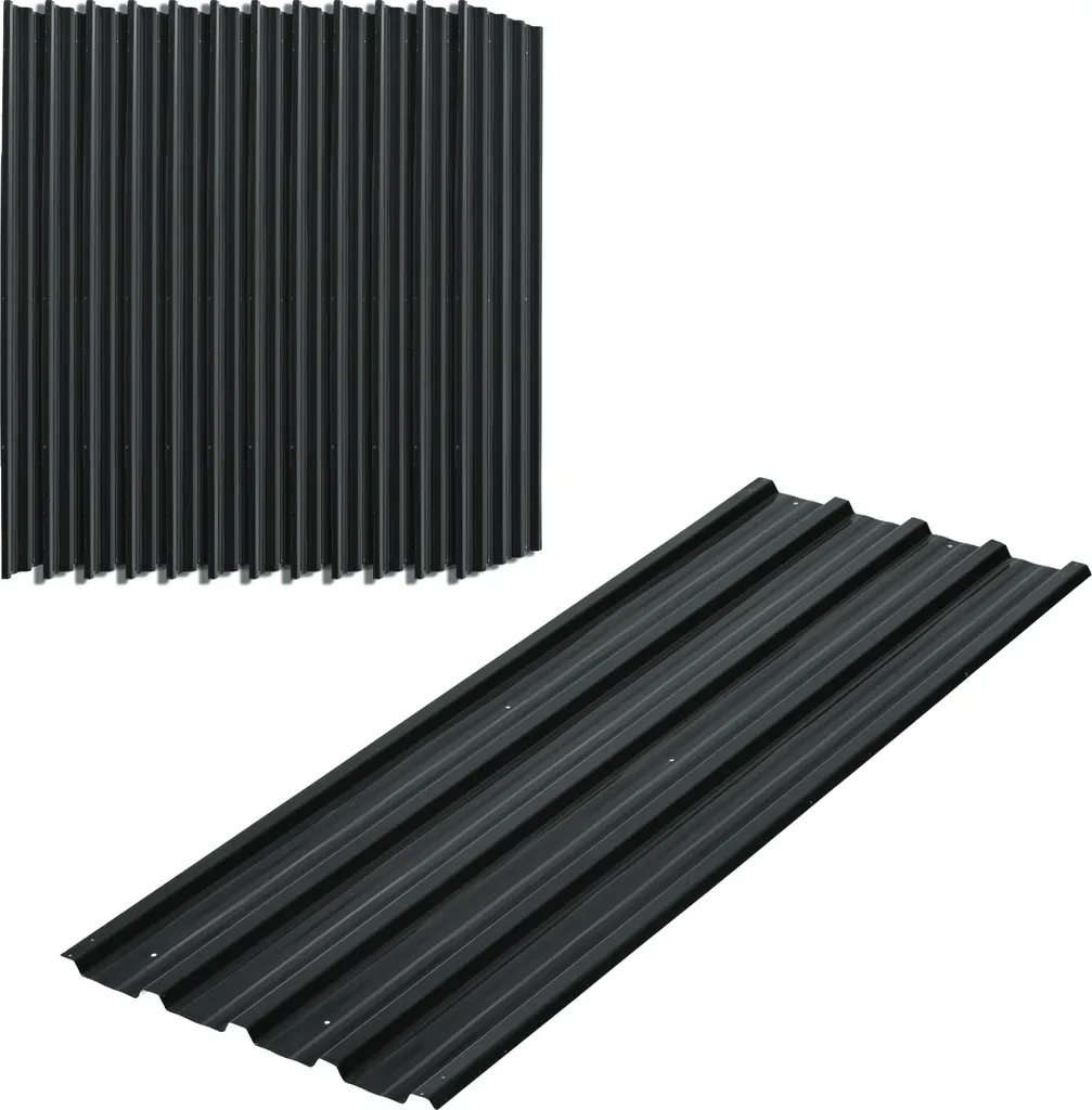 Tôles de Toiture en Acier Gris Anthracite pour Abri et Clôture